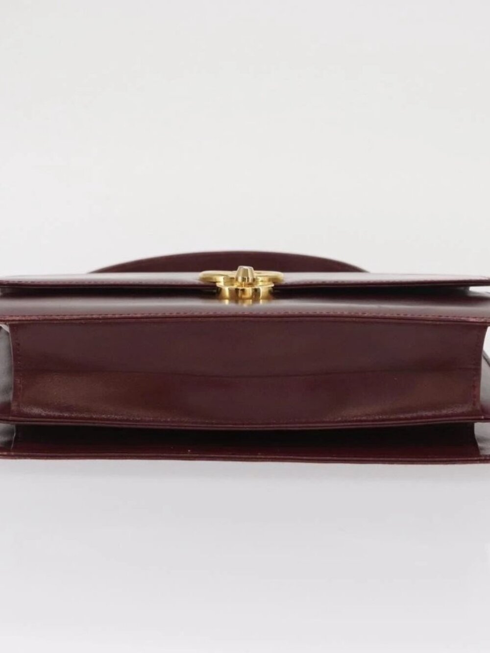 GUCCI Hand Bag Leather Bordeaux Gold Auth ep13170 - Picture 7 of 16